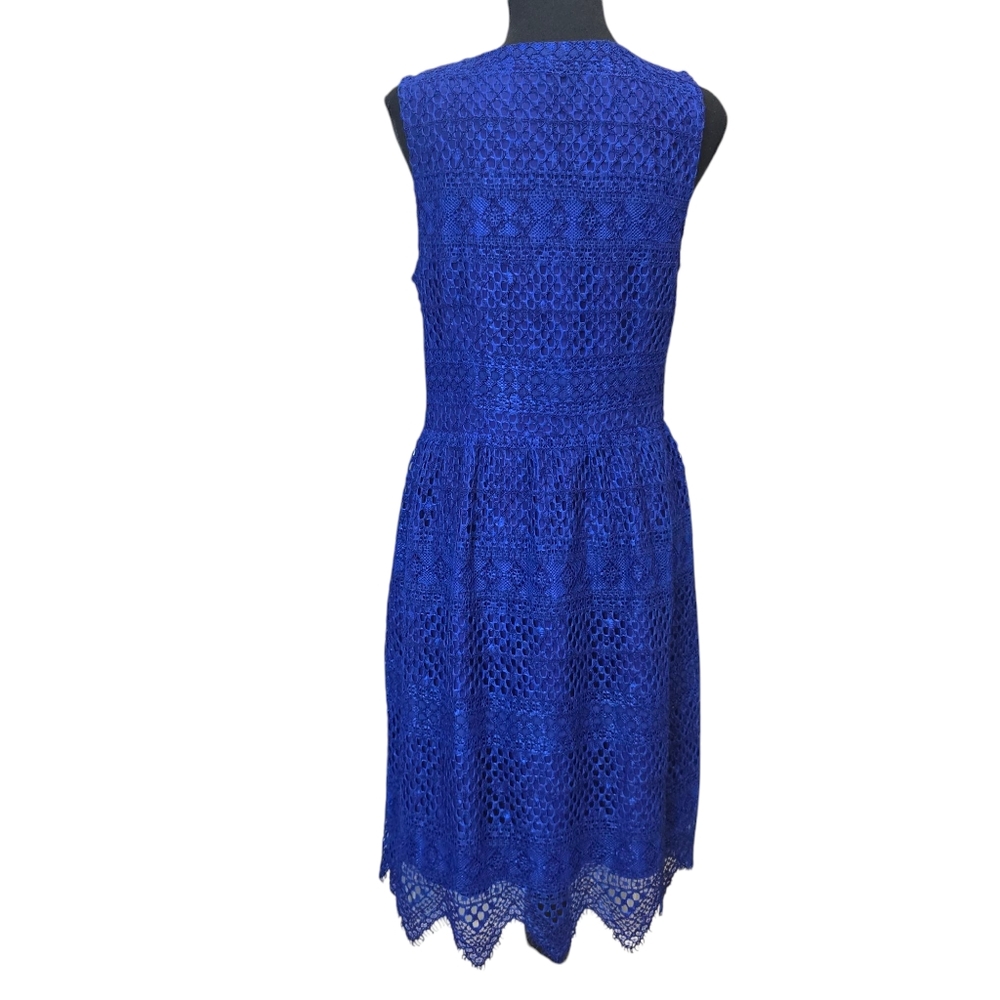 ⭐️Banana Republic Cobalt Blue Lace Cocktail Dress Sz 8 - Picture 3 of 8